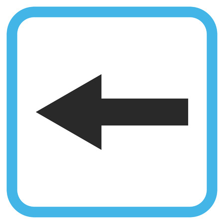 arrow left blue and gray glyph icon image style is a flat