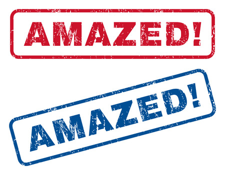 びっくり テキスト ゴム印 透かしのスタンプです 織り目加工のステッカー 丸みを帯びた長方形バナー内赤ベクトル キャプション グランジ デザインと傷の質感 のイラスト素材 ベクタ Image