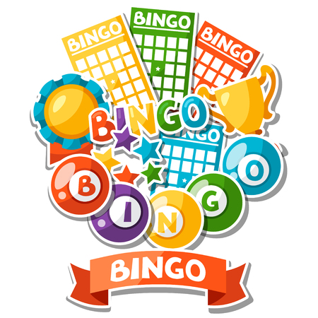 Bingo Or Lottery Game Background With Balls And Cards Bingo Or Lottery Game Background With Balls And Cards