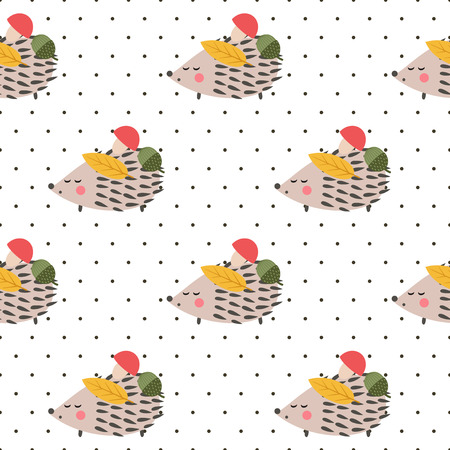 キノコと白い背景の上の葉のハリネズミ かわいい漫画の動物 子図面のスタイルのイラスト 秋のカード のイラスト素材 ベクタ Image キノコと白い背景の上の葉のハリネズミ かわいい漫画の動物 子図面のスタイルのイラスト 秋のカード のイラスト素材 ベクタ Image