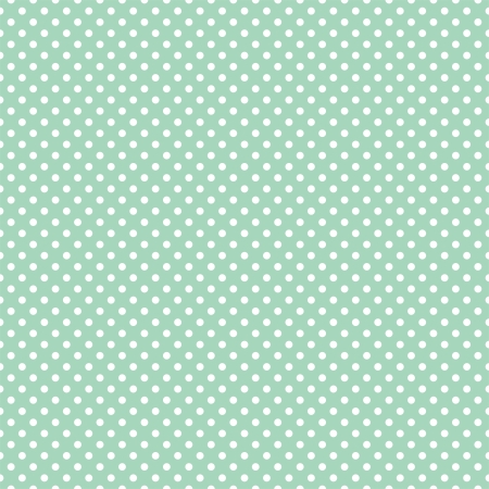 vector seamless pattern with white polka dots on a retro mint