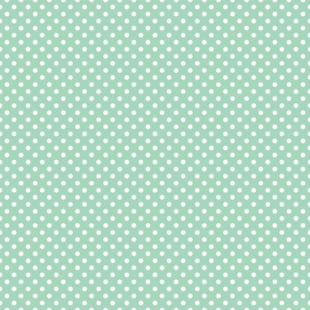 Vector seamless pattern with white polka dots on a retro mint green background  For cards, invitations, wedding or baby shower albums, backgrounds, arts and scrapbooks  - 15216130