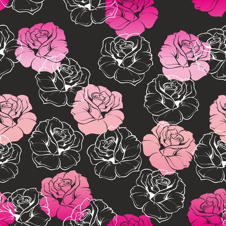 ピンクの花と白の水玉美しい抽象ビンテージ テクスチャとピンクのタイルの背景で甘いお菓子とかわいい背景にピンクと白バラでシームレスなベクターの花柄のパターンのイラスト素材 ベクタ Image ピンクの花と白の水玉美しい抽象ビンテージ テクスチャとピンクのタイルの背景で甘いお菓子とかわいい背景にピンクと白バラでシームレスなベクターの花柄のパターンのイラスト素材 ベクタ Image