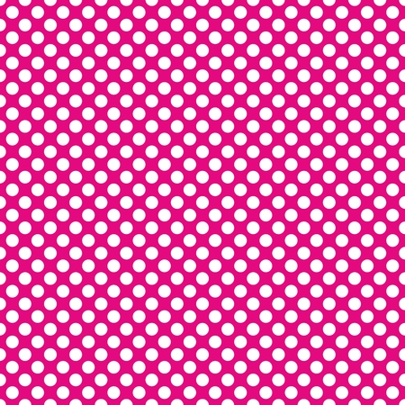 パステルピンクの背景に白い水玉模様のタイルベクトルパターンのイラスト素材 ベクタ Image