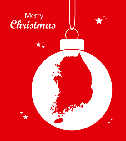 韓国の地図でメリー クリスマス イラストのテーマのイラスト素材 ベクタ Image 65619281