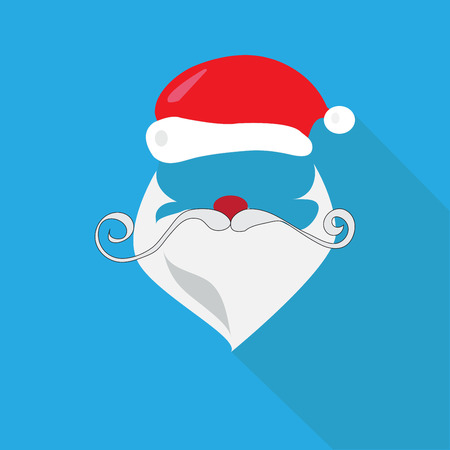 santa claus hat and beard template royalty free cliparts vectors