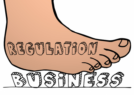 Regulation Killing Business Government Regulating Foot 3d Innovation - 74578412