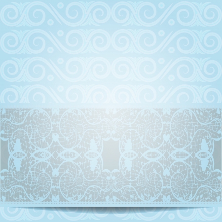 Blue invitation or greeting card illustration