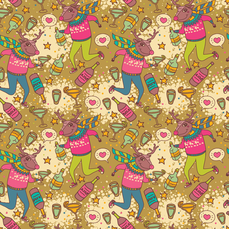 Rudolph reindeer, vector illustration for christmas party
