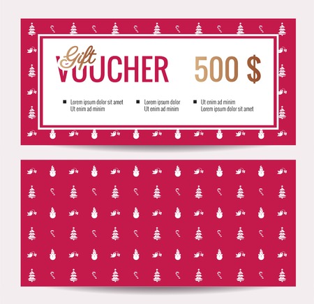 christmas gift voucher coupon discount gift certificate template merry coupon