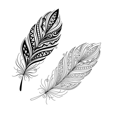 vector peerless decorative feather tribal design tattoo royalty vector peerless decorative feather tribal design tattoo royalty