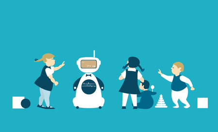 Rpaロボティックプログレス自動化コンセプトイラスト人間対ロボットアイコンを伝える人とロボットのローリングビジネス のイラスト素材 ベクタ Image Rpaロボティックプログレス自動化コンセプトイラスト人間対ロボットアイコンを伝える人とロボットのローリングビジネス のイラスト素材 ベクタ Image