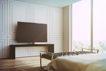 Modern Living Room Interior With White Walls A Wooden Floor