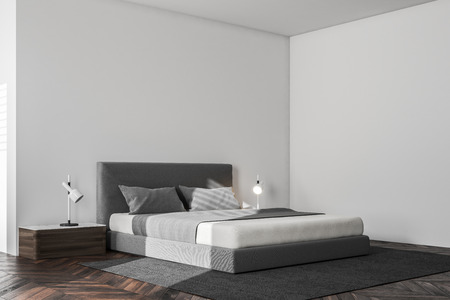 Minimalistic Bedroom Corner With White Walls A Wooden Floor Stock Magnificent Minimalistic Bedroom Minimalistic Bedroom Corner With White Walls A Wooden Floor Stock Magnificent Minimalistic Bedroom
