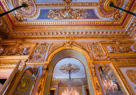 Paris, France, August 11, 2021: Interiors And Architectural Details Of Hotel De La Marine, In Place De La Concorde.