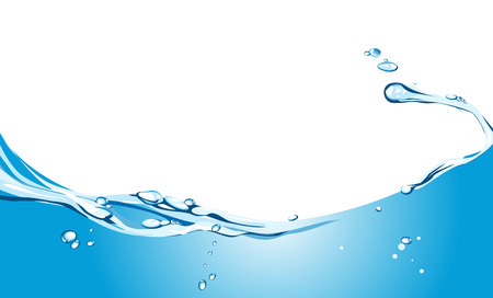 vector illustration of water background with splash royalty free