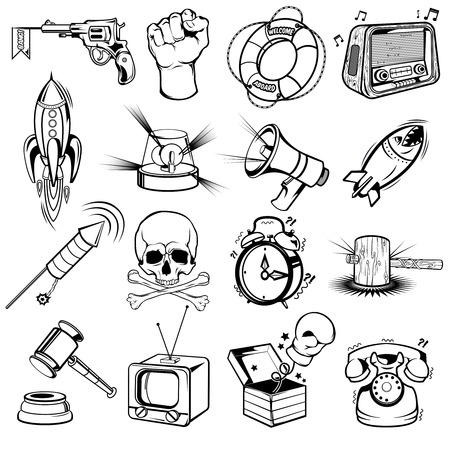 コミック本フライトや効果音のテレビやラジオのロケットでページ分割の背景イラスト のイラスト素材 ベクタ Image