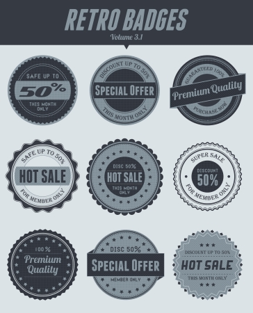 Simple retro badges