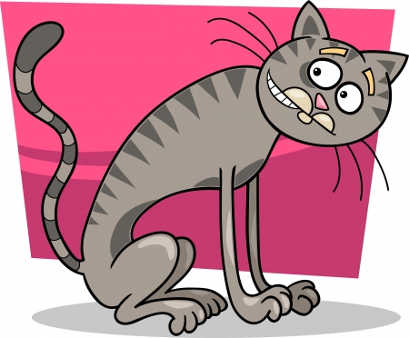 薄い灰色のぶち猫の漫画イラスト のイラスト素材 ベクタ Image 薄い灰色のぶち猫の漫画イラスト のイラスト素材 ベクタ Image