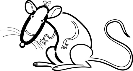 かわいいマウスまたはラットの漫画イラストのイラスト素材 ベクタ Image