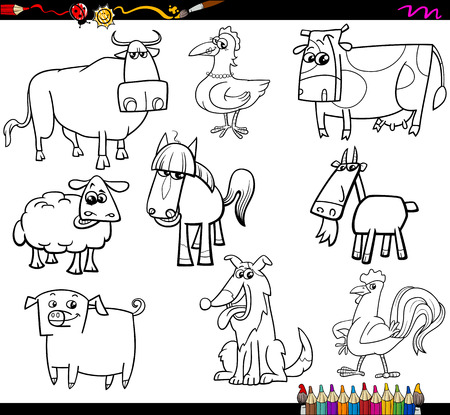 coloring book farm animals