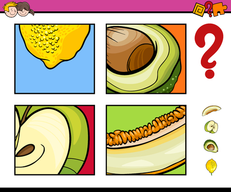 Ilustracion De Dibujos Animados De La Actividad Educativa Tarea De Adivinar Objetos Para Ninos Ilustraciones Vectoriales Clip Art Vectorizado Libre De Derechos Image 66556570