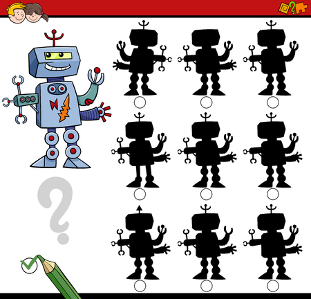 漫画イラスト ロボットのキャラクターを子供向けに違い教育活動がない影のイラスト素材 ベクタ Image 漫画イラスト ロボットのキャラクターを子供向けに違い教育活動がない影のイラスト素材 ベクタ Image