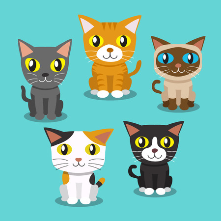 Cartoon cats standing Illustration