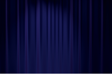 blue curtain stage background