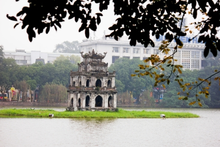 The landscape of Saigon: Hồ Hoàn Kiếm, Hà Nội, Việt Nam