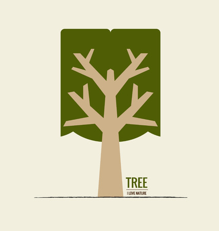 Eco friendly. ecology concept with tree background. vector illustration.