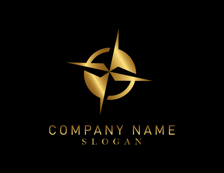 羅針盤のロゴ のイラスト素材 ベクタ Image