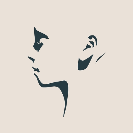 美しい笑顔の女性の顔のイラスト 横から見た図のイラスト素材 ベクタ Image 美しい笑顔の女性の顔のイラスト 横から見た図のイラスト素材 ベクタ Image