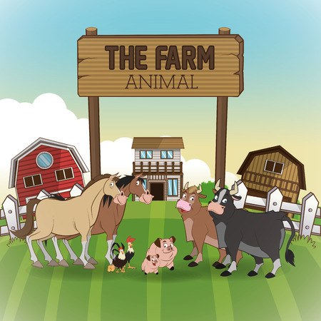 Farm concept with icon design, vector illustration 10 eps graphic. Vector Illustration