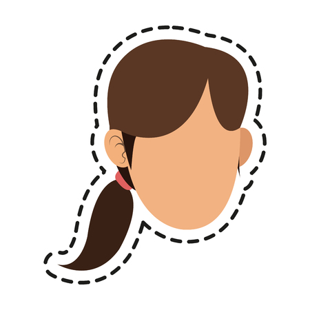 ポニーテール アイコン画像ベクトル イラスト デザイン簡単なスケッチ線の若いきれいな女性 のイラスト素材 ベクタ Image ポニーテール アイコン画像ベクトル イラスト デザイン簡単なスケッチ線の若いきれいな女性 のイラスト素材 ベクタ Image