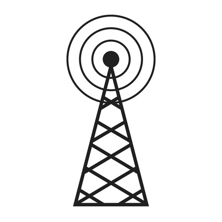 De Radio Emisora ??icono De La Señal De La Antena En El Fondo Blanco  Ilustraciones Vectoriales, Clip Art Vectorizado Libre De Derechos. Image  58289000.