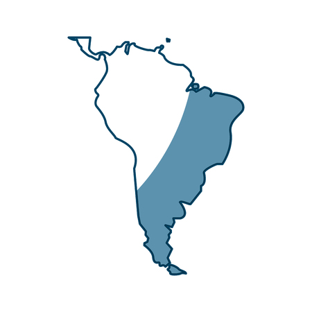 World Map South America Continent Country Image Vector Illustration