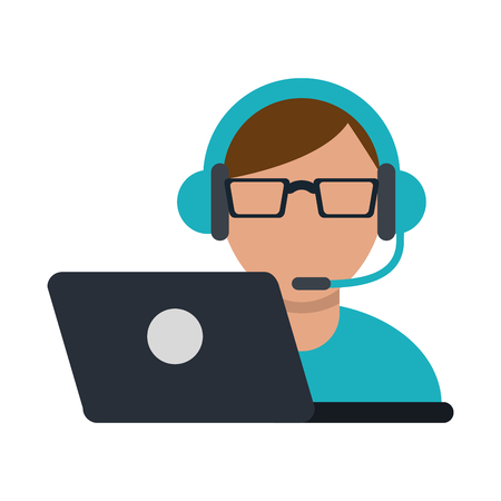 ヘッドセット E コマースや顧客サービス アイコン画像ベクトル イラスト デザインを持つ人 のイラスト素材 ベクタ Image ヘッドセット E コマースや顧客サービス アイコン画像ベクトル イラスト デザインを持つ人 のイラスト素材 ベクタ Image