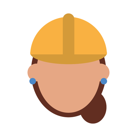 女性エンジニア建設や工場労働者のアバター アイコン画像ベクトル イラスト デザインのイラスト素材 ベクタ Image