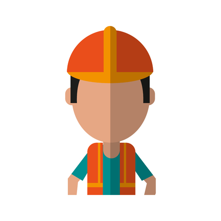 全体的なアバター アイコン画像ベクトル イラスト デザインを着て男性エンジニア建設や工場労働者 のイラスト素材 ベクタ Image