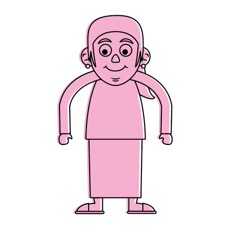 メガネ アイコン画像ベクトル イラスト デザインを着てかわいい幸せな高齢女のイラスト素材 ベクタ Image