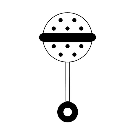 ガラガラおもちゃ赤ちゃん関連アイコン イメージ イラスト デザイン黒と白のベクトルのイラスト素材 ベクタ Image