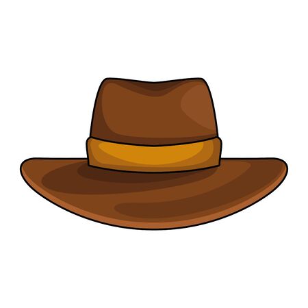 Western hat icon over white background, colorful design, vector illustration Vector Illustration