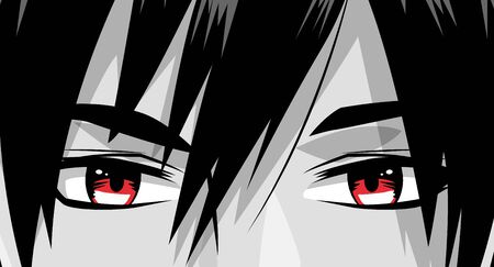 顔若い男モノクロアニメスタイルキャラクターベクトルイラストデザイン のイラスト素材 ベクタ Image 顔若い男モノクロアニメスタイルキャラクターベクトルイラストデザイン のイラスト素材 ベクタ Image