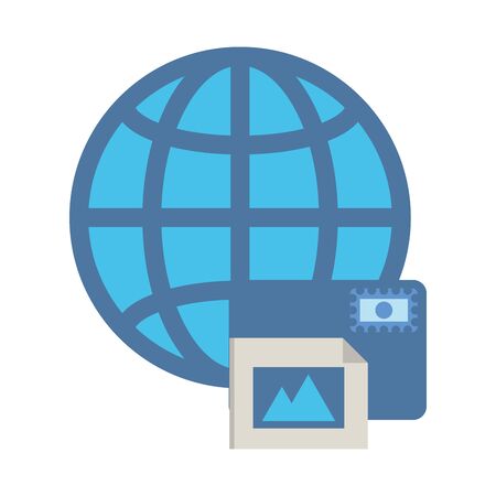 Sphere planet browser isolated icon vector illustration design