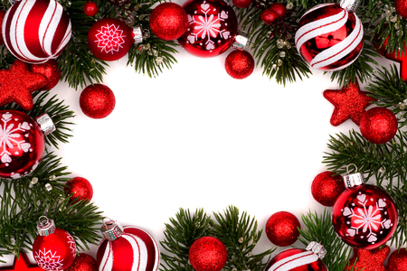 Weihnachtsrahmen Von Roten Und Weissen Kugeln Mit Niederlassungen Lokalisiert Auf Einem Weissen Hintergrund Lizenzfreie Fotos Bilder Und Stock Fotografie Image 88474719