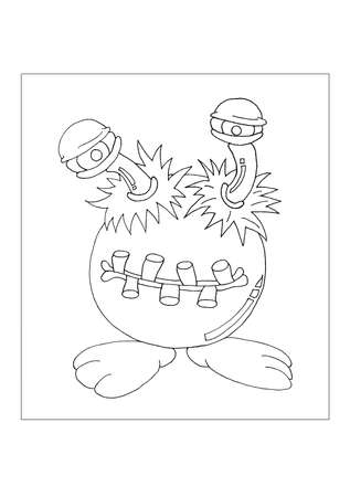 A Popped Eyes Alien Monster For Colouring Stock Photo Picture