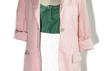 Close up Normale Oude Dame Groen Vest En Witte Korte Jurk Close up Normale Oude Dame Groen Vest En Witte Korte Jurk