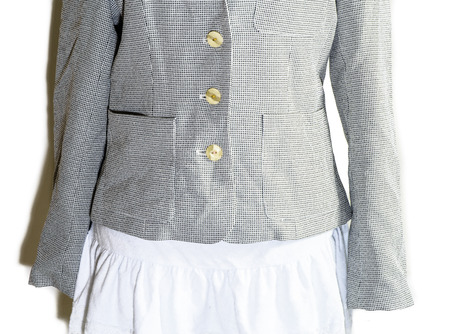 Close up Normale Oude Dame Groen Vest En Witte Korte Jurk Close up Normale Oude Dame Groen Vest En Witte Korte Jurk