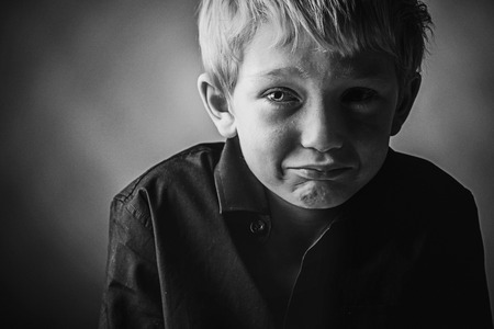 sad lonely: Sad Young Boy